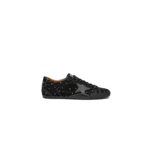 True-Star in black suede with Swarovski crystals