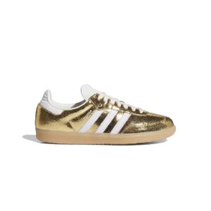 Adidas Samba Metallic Gold – White Stripes